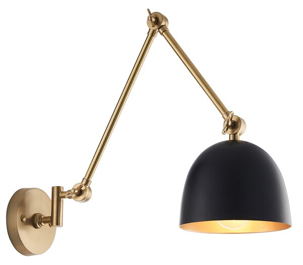 Leilani Wall Light in Antique Brass and Matt Black