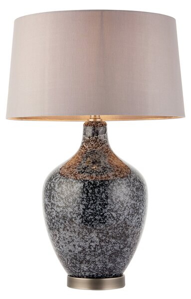 Ilda Table Lamp in Grey Black with Mink Shade