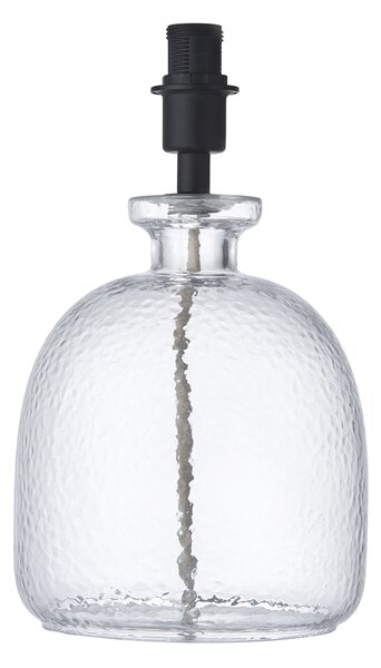 Lyndon Clear Glass Table Lamp Base in Matt Black