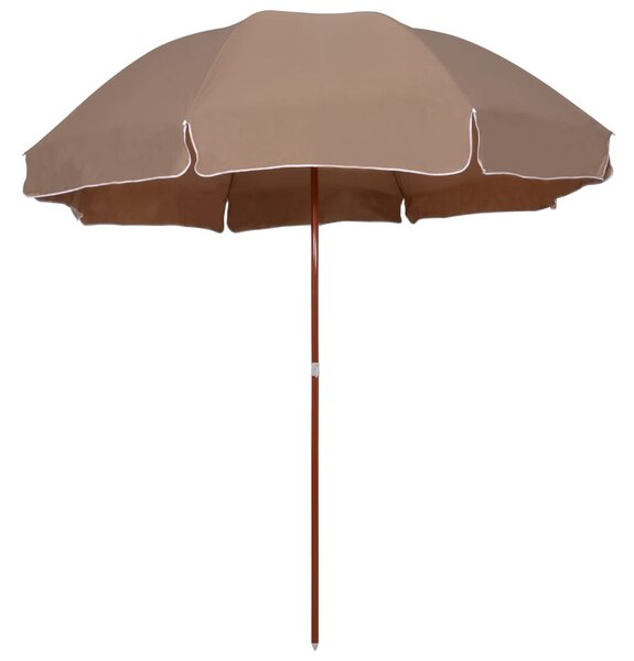 Parasol with Steel Pole 300 cm Taupe