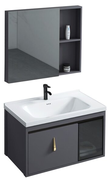 Bathroom furniture set with washbasin Paris 60cm Grey