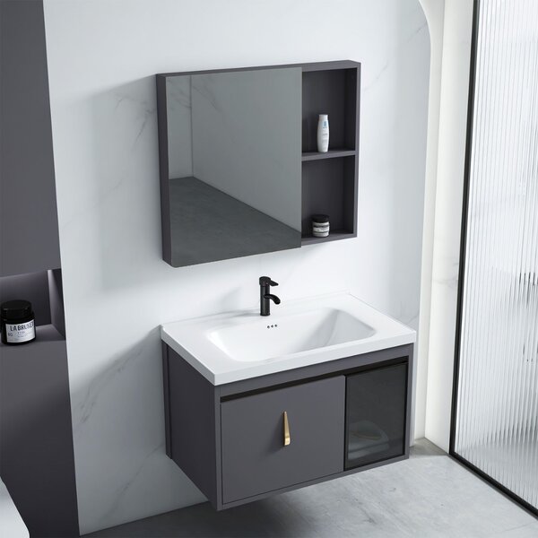 Bathroom furniture set with washbasin Paris 60cm Grey