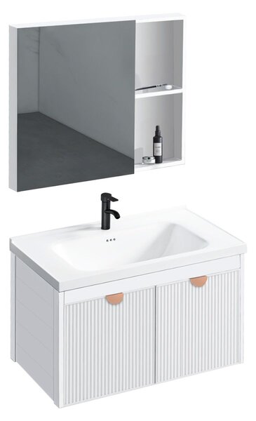 Bathroom furniture set with washbasin Mario 60cm White