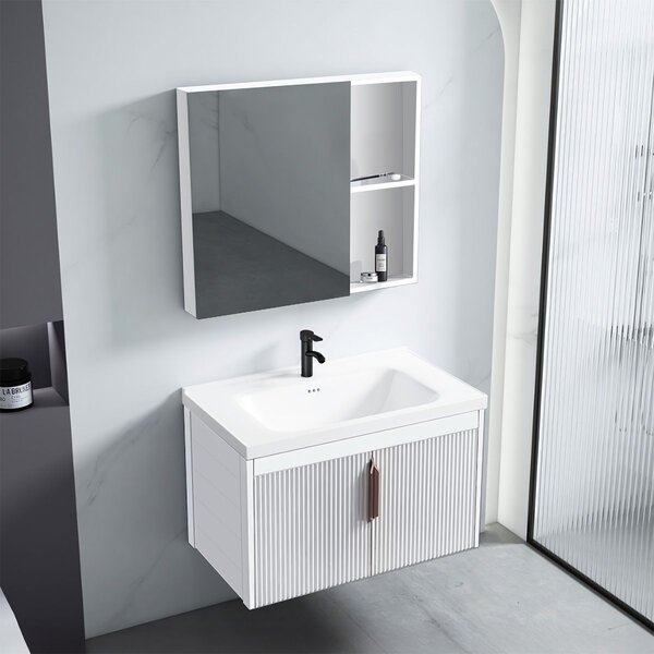 Bathroom furniture set with washbasin Astor 60cm White