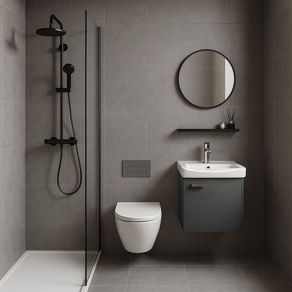 Bathroom furniture set with washbasin Molly 40cm Grey