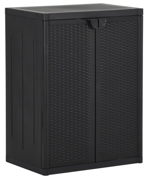 Garden Storage Cabinet Black 65x45x88 cm PP