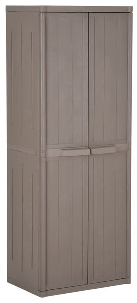 Garden Storage Cabinet Brown 65x45x172 cm PP
