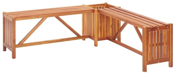 Garden Corner Bench with Planter 117x117x40cm Solid Acacia Wood