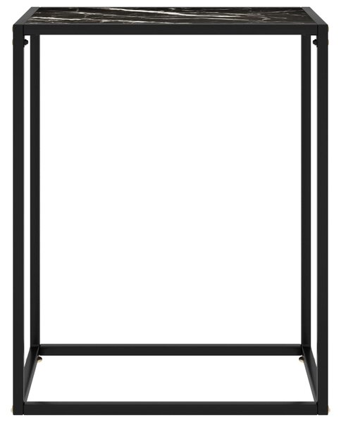 Console Table Black 60x35x75 cm Tempered Glass