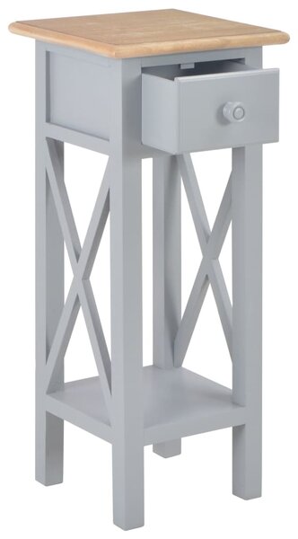 Side Table Grey 27x27x65.5 cm Wood