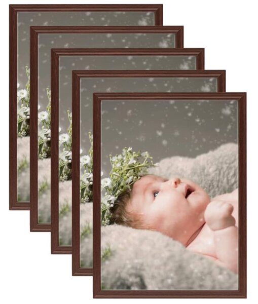 Photo Frames Collage 5 pcs for Wall or Table Dark Red 13x18 cm