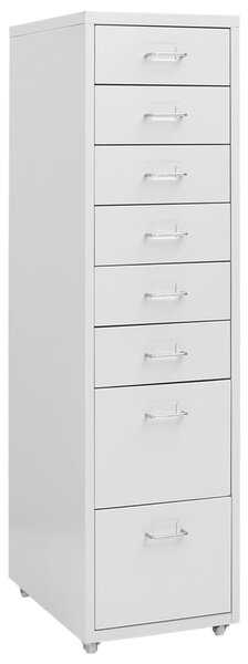 Mobile File Cabinet Grey 28x41x109 cm Metal