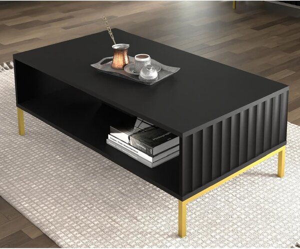 Wayne Wooden Coffee Table In Black
