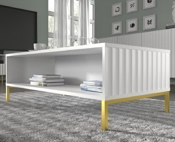 Wayne Wooden Coffee Table In White