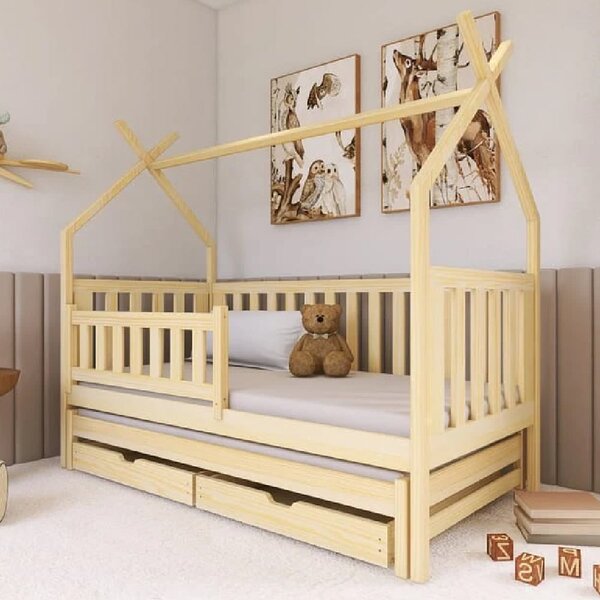 Tracy Wooden Day Bed Without Mattress And Trundle In Pine