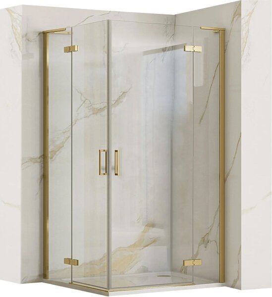 Shower enclosure REA Hugo 100x100 Gold Brush