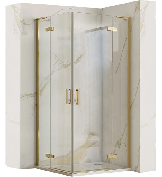 Shower enclosure REA Hugo 80x80 Gold Brush