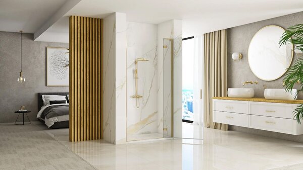 Shower doors Rea Hugo 80 Gold Brush + profil