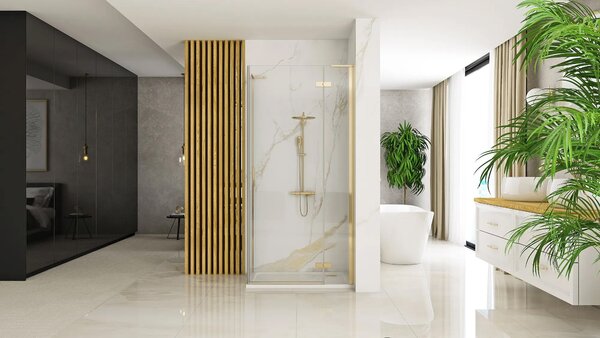 Shower enclosure REA Hugo 100x80 Gold Brush