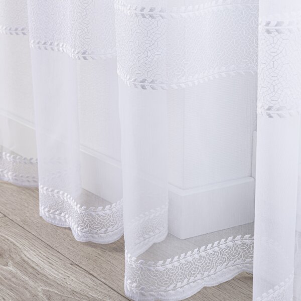 Pencil pleat voile/net curtain
