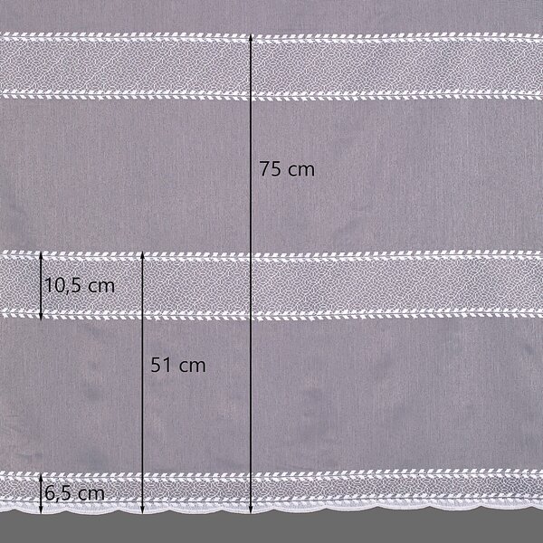 Pencil pleat voile/net curtain