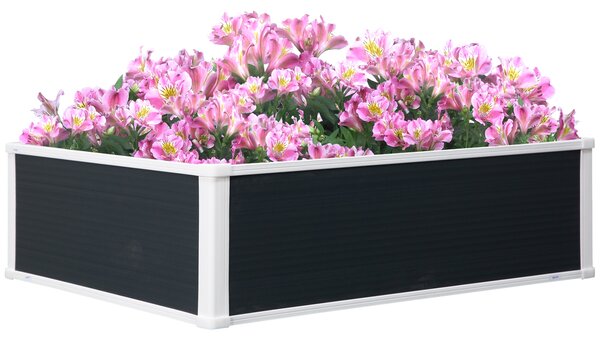 Outsunny Raised Garden Bed, Outdoor Patio Planter for Vegetables, Flowers, PP, 100 x 80 x 30 cm