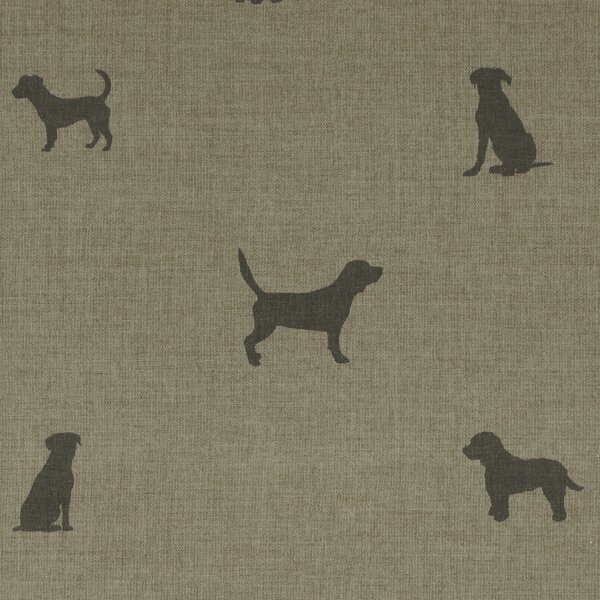 ANTE DECOR Woof Printed Cotton Fabric Linen Charcoal