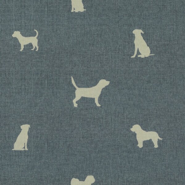 ANTE DECOR Woof Printed Cotton Fabric Blue