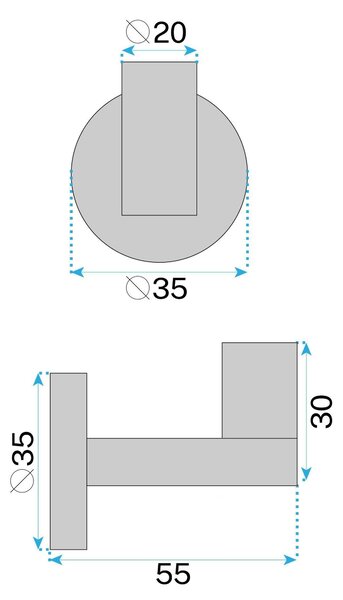 Bathroom hook 39104 ORI Titan