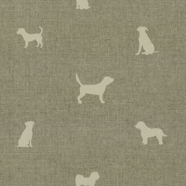 ANTE DECOR Woof Printed Cotton Fabric Beige Cream