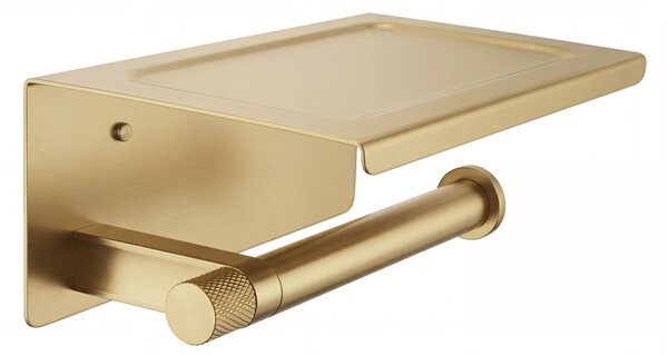 Toilet paper holder with shelf 39105A ORI Brush Gold