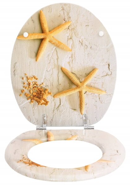 WC Toilet Seat MDF Lid Starfish