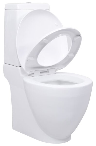 Ceramic Toilet Back Water Flow White