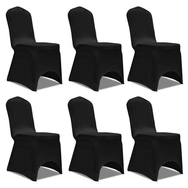 Chair Cover Stretch Black 12 pcs