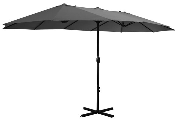 Garden Parasol with Aluminium Pole 460x270 cm Anthracite