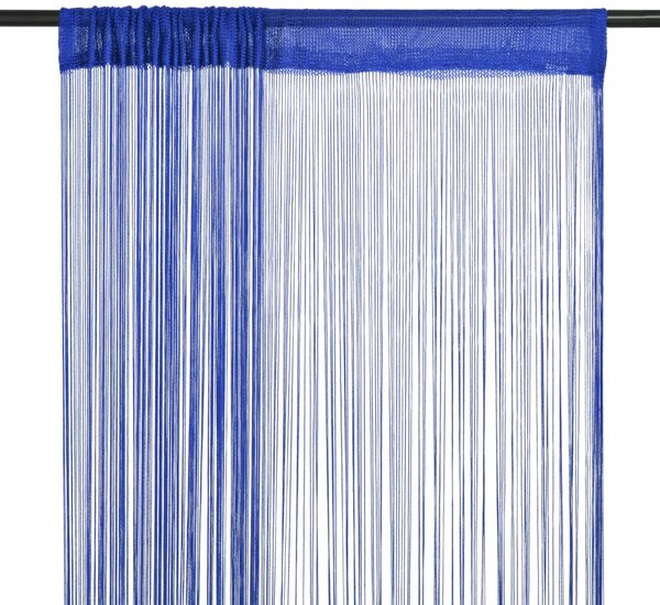 String Curtains 2 pcs 100x250 cm Blue