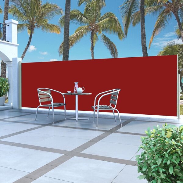 Retractable Side Awning 160 x 500 cm Red