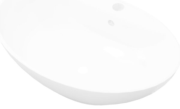 Luxury Ceramic Basin Oval with Overflow and Faucet Hole