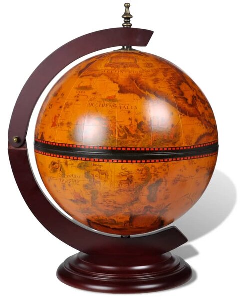 Tabletop Globe Bar Wine Stand Wood