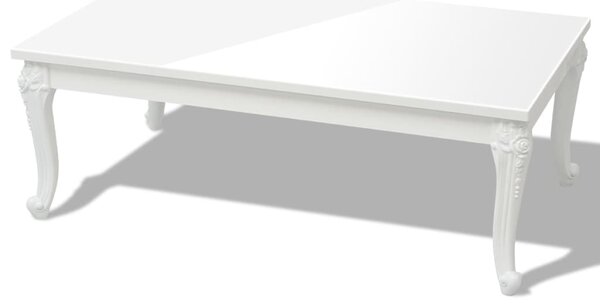 Coffee Table 115x65x42 cm High Gloss White