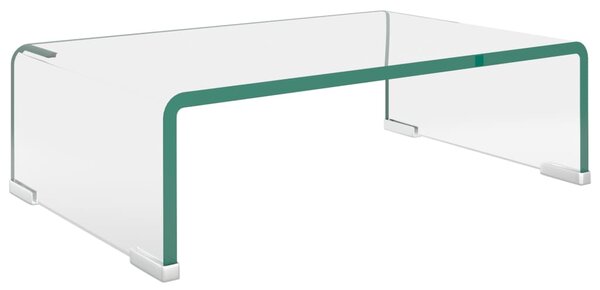 TV Stand/Monitor Riser Glass Clear 40x25x11 cm