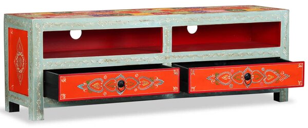 TV Cabinet Solid Mango Wood Hand Painted