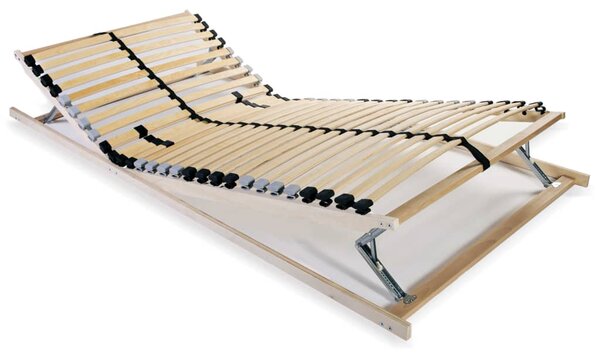 Slatted Bed Base without Mattress with 28 Slats 7 Zones 90x200 cm