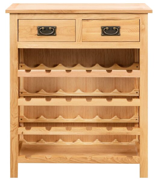 Wine Cabinet 72x32x90 cm Solid Oak Wood