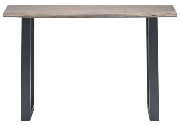 Console Table Grey 115x35x76 cm Solid Aacia Wood and Iron