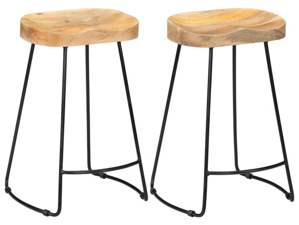 Gavin Bar Stools 2 pcs Solid Mango Wood