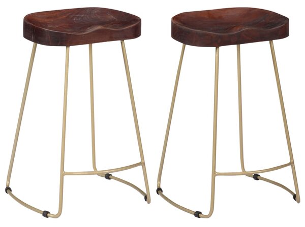 Gavin Bar Stools 2 pcs Solid Mango Wood