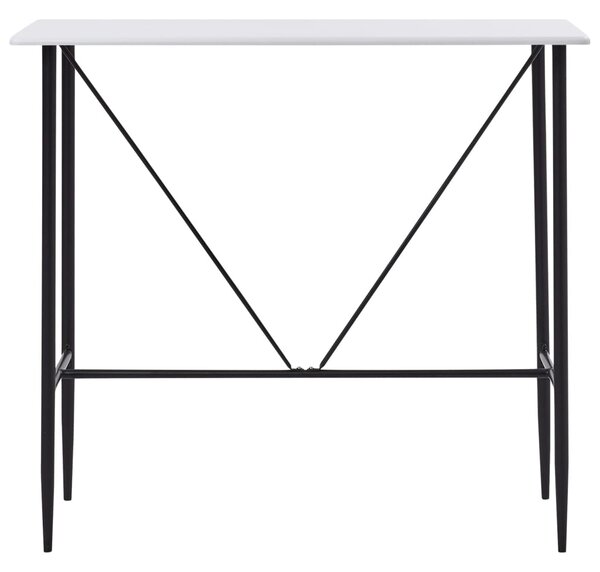 Bar Table White 120x60x110 cm MDF