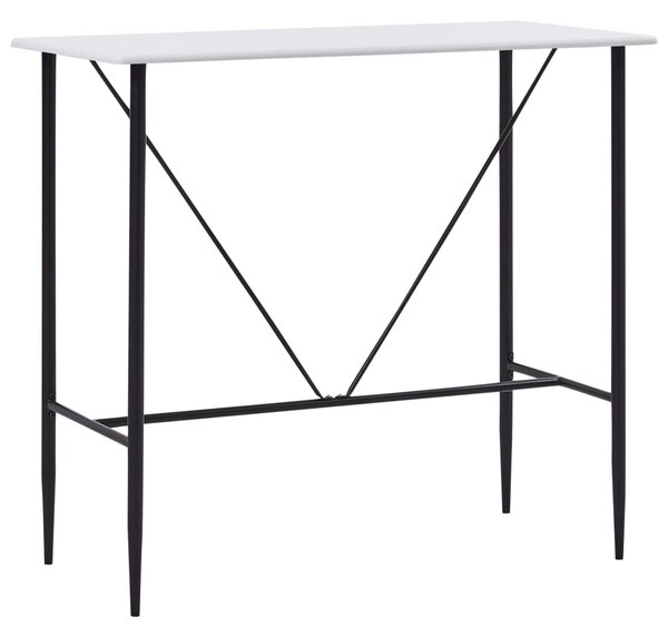 Bar Table White 120x60x110 cm MDF