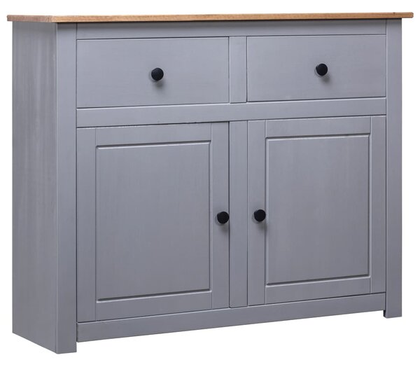 Sideboard Grey 93x40x80 cm Solid Pinewood Panama Range